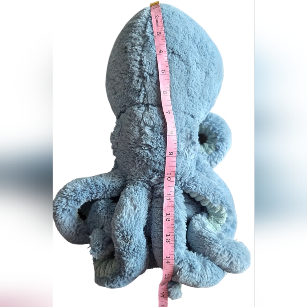Jellycat Sol The Squid Plush Doll Stuffed Solid Teal 15" Rare Retired - Picture 7 of 15